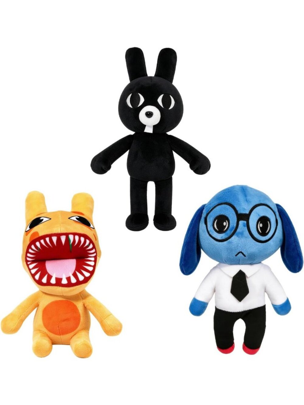 3Pcs Horror Game Plush Toys Set, 11" Animal Hospital & Secret Agent Monsters
